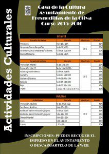 cartel actividades culturales 2015-2016