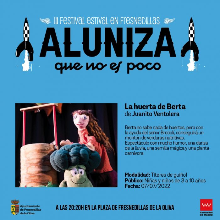 La Huerta de Berta, festival Aluniza en Fresnedillas