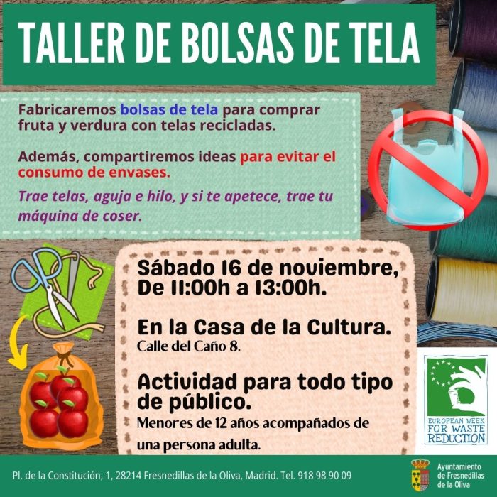 TALLER DE BOLSAS DE TELA