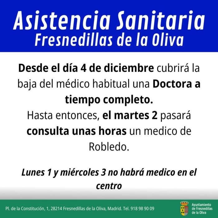 Asistencia Sanitaria Fresnedillas de la Oliva