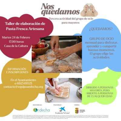 Nos quedamos taller pasta cuadrado