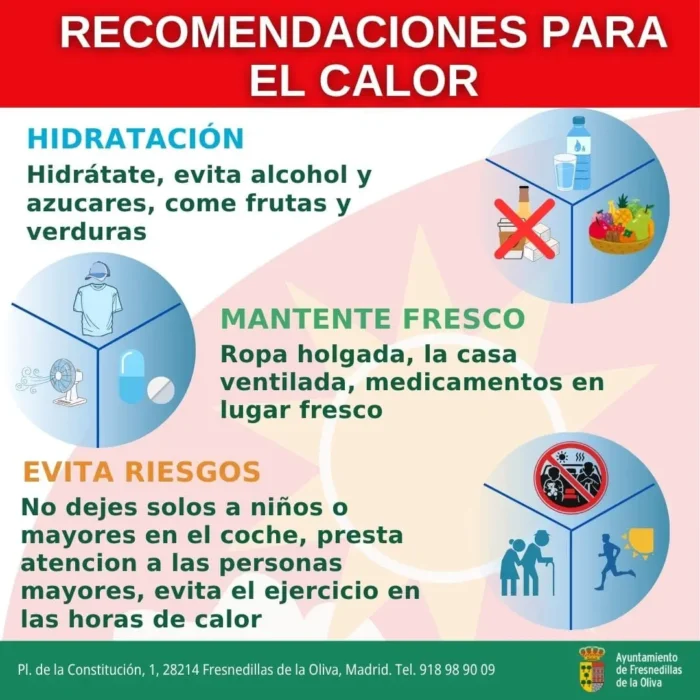 Recomendaciones frente al calor